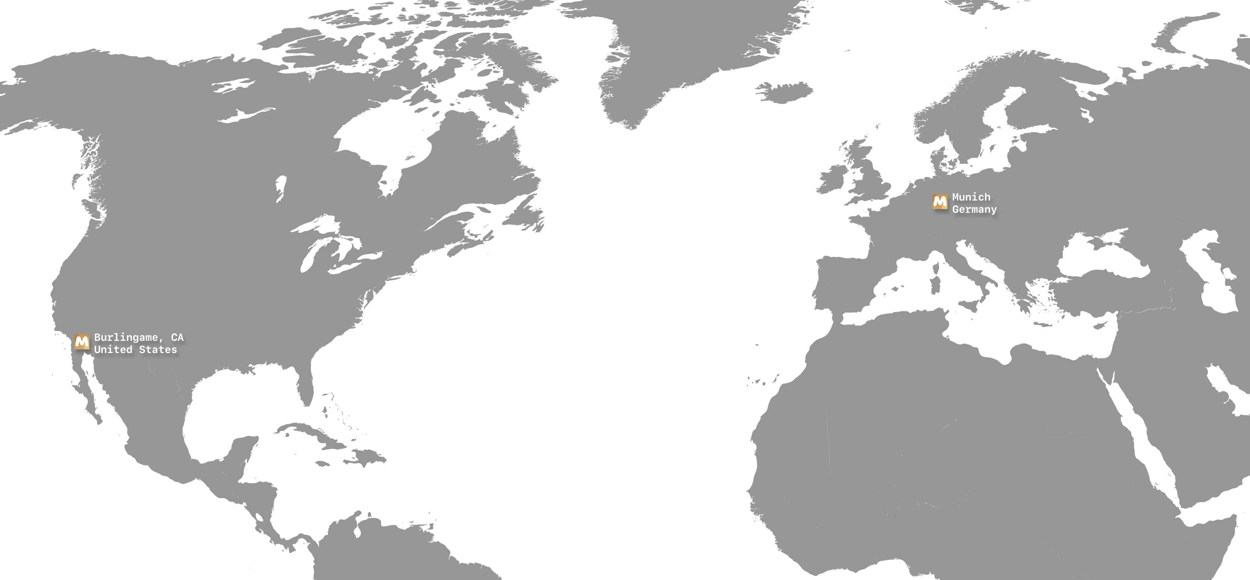 Map with Metamins offices